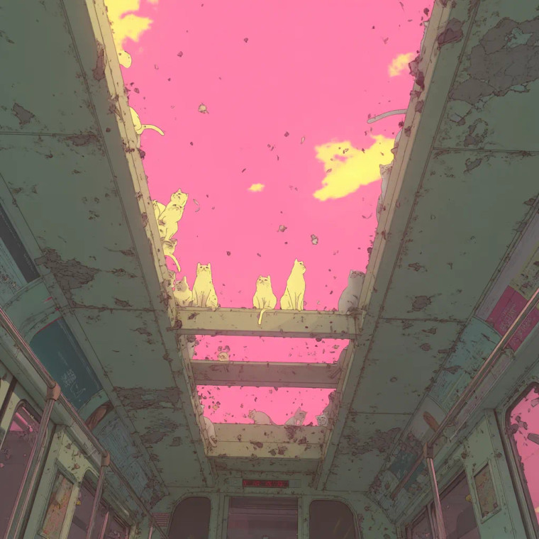 Subway Kittens Vinyl Car Decal Sticker – Waterproof & UV-Resistant 8"