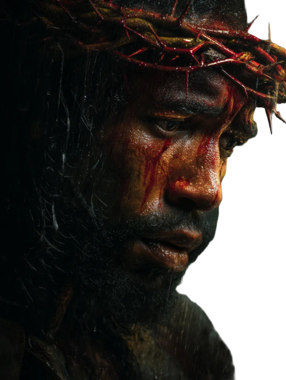 Black Jesus Crucifixion Vinyl Car Decal Sticker – Waterproof & UV-Resistant 8"