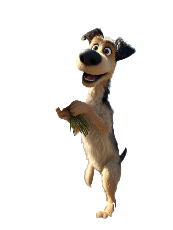 Happy Flower Dog Vinyl Car Decal Sticker – Waterproof & UV-Resistant 8"