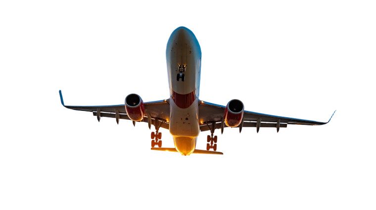 Sunset Airplane Flight Vinyl Car Decal Sticker – Waterproof & UV-Resistant 8"