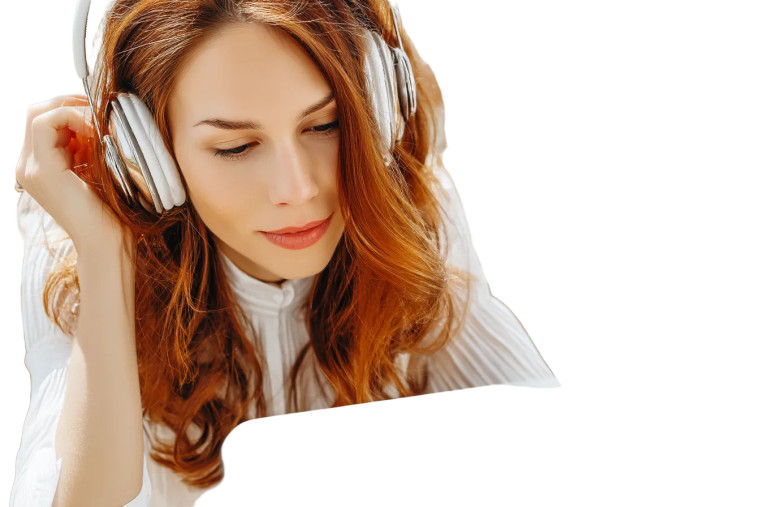 Redhead With Headphones V2 Vinyl Car Decal Sticker – Waterproof & UV-Resistant 8"