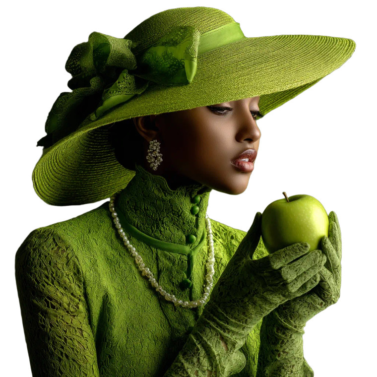 Green Apple Photoshoot Vinyl Car Decal Sticker – Waterproof & UV-Resistant 8"