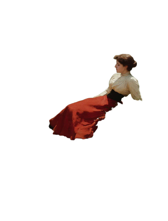 Woman By Pond Vinyl Car Decal Sticker – Waterproof & UV-Resistant 8"