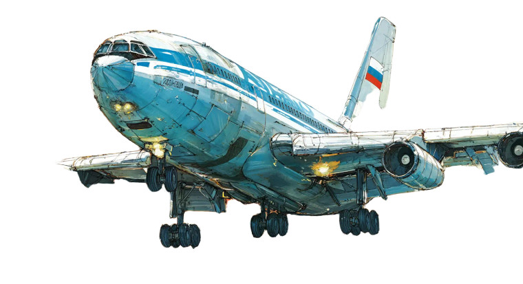 Aeroflot Il-96 Takeoff V2 Vinyl Car Decal Sticker – Waterproof & UV-Resistant 8"