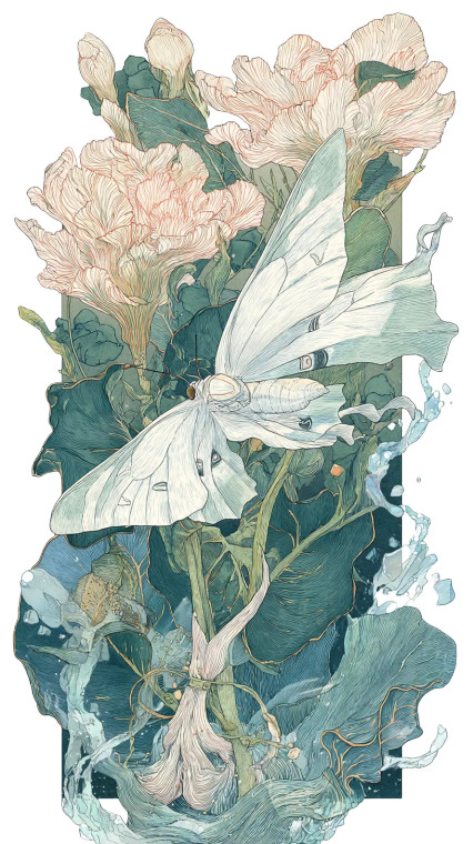 Surreal Perfume Butterfly Vinyl Car Decal Sticker – Waterproof & UV-Resistant 8"