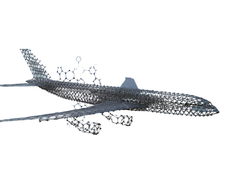 Carbon Airplane Vinyl Car Decal Sticker – Waterproof & UV-Resistant 8"