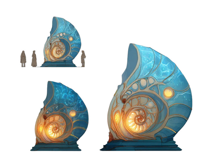 Glowing Atlantis Nautilus Vinyl Car Decal Sticker – Waterproof & UV-Resistant 8"