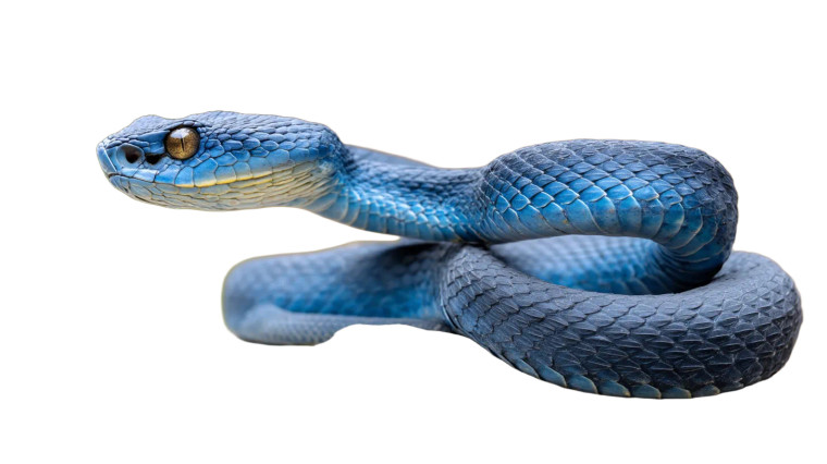 Blue Viper Snake Vinyl Car Decal Sticker – Waterproof & UV-Resistant 8"
