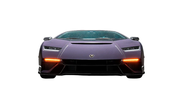 Violet Lamborghini Silhouette Vinyl Car Decal Sticker – Waterproof & UV-Resistant 8"