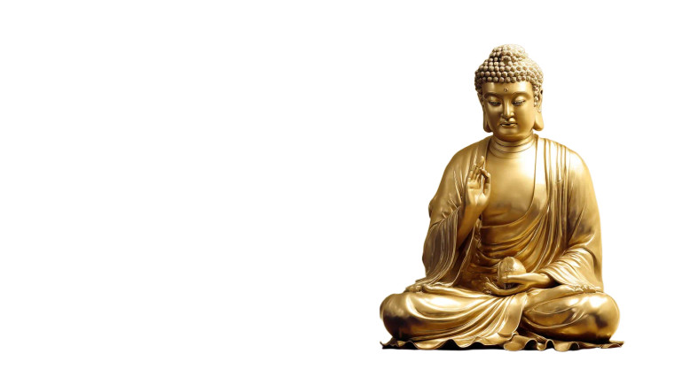 Gold Buddha Vinyl Car Decal Sticker – Waterproof & UV-Resistant 8"