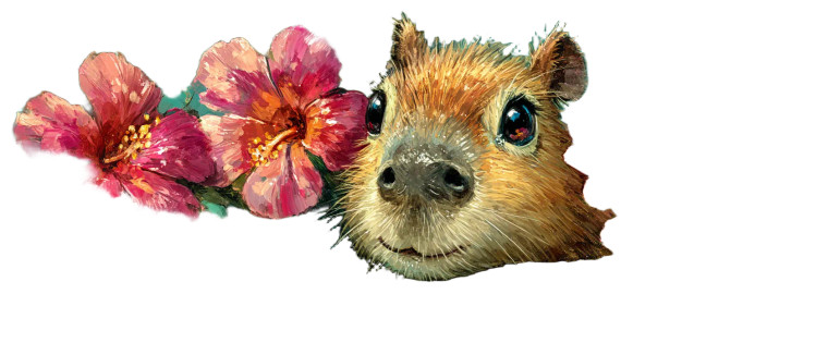 Cute Capybara Swimming Vinyl Car Decal Sticker – Waterproof & UV-Resistant 8"