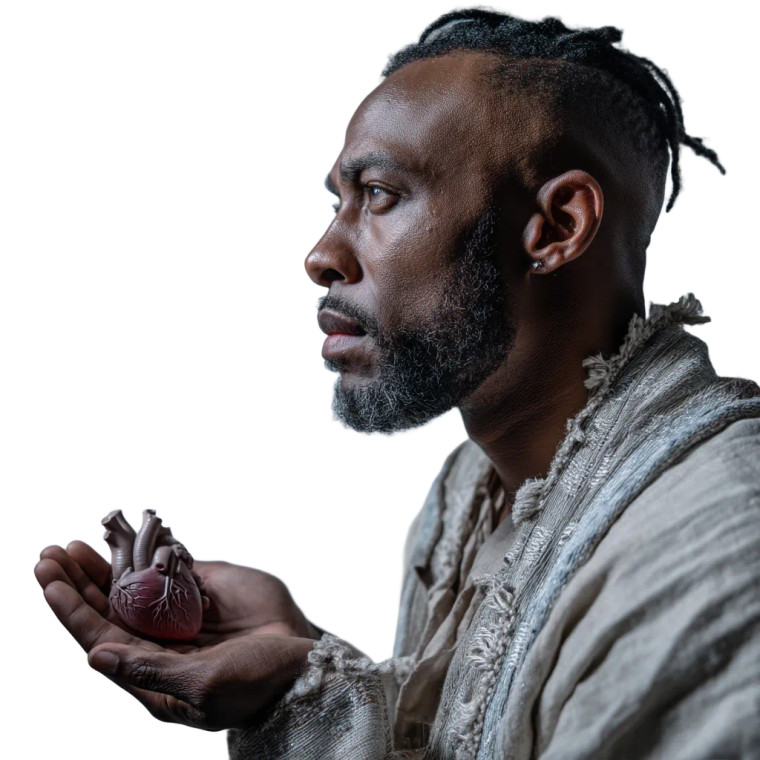 Man Holding Heart Vinyl Car Decal Sticker – Waterproof & UV-Resistant 8"