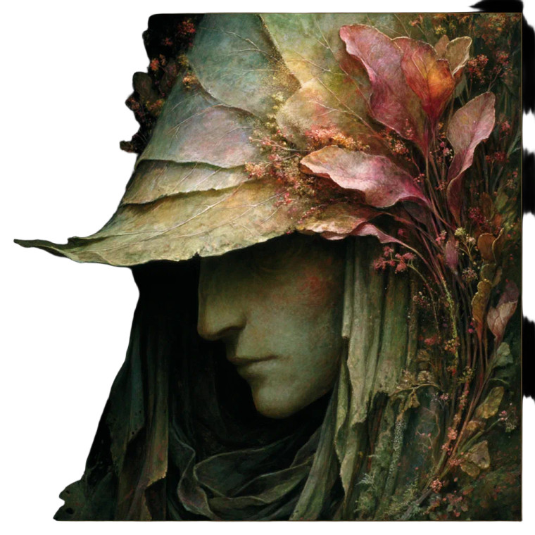 Dark Woodland Witch Vinyl Car Decal Sticker – Waterproof & UV-Resistant 8"