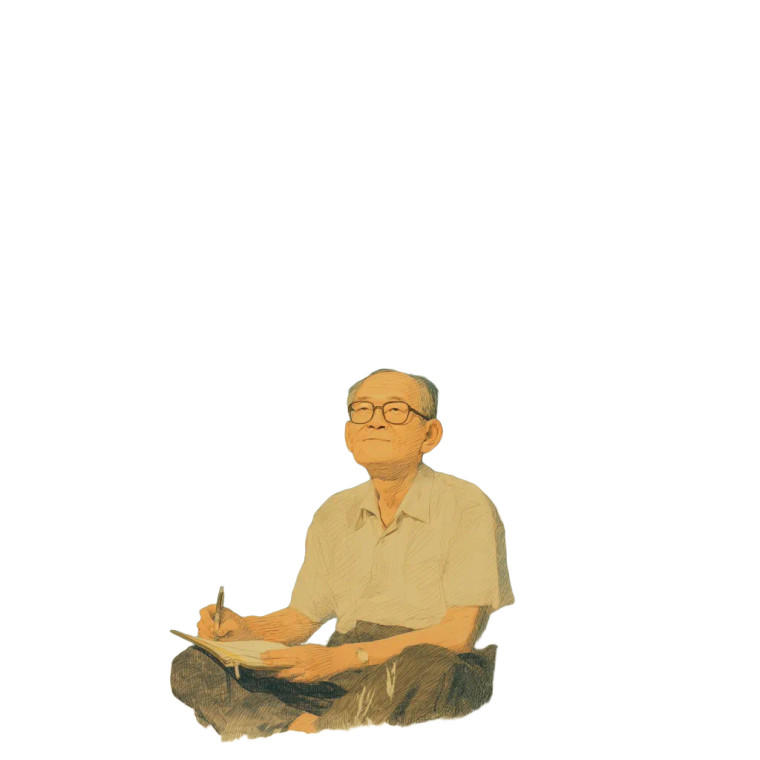 Wise Taiwanese Elder Vinyl Car Decal Sticker – Waterproof & UV-Resistant 8"