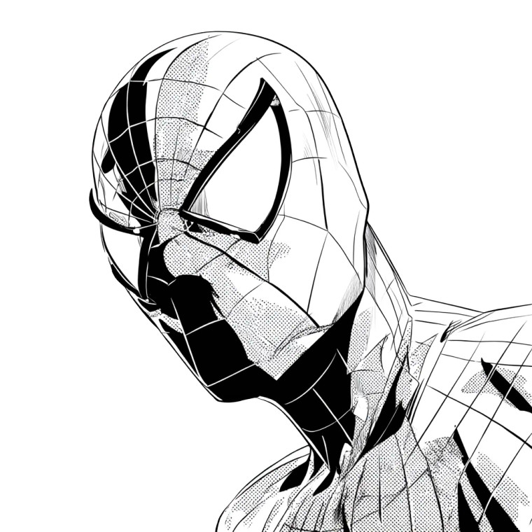 Spider-Man Line Art Vinyl Car Decal Sticker – Waterproof & UV-Resistant 8"
