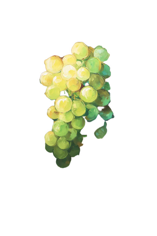 Impressionist Green Grapes Vinyl Car Decal Sticker – Waterproof & UV-Resistant 8"