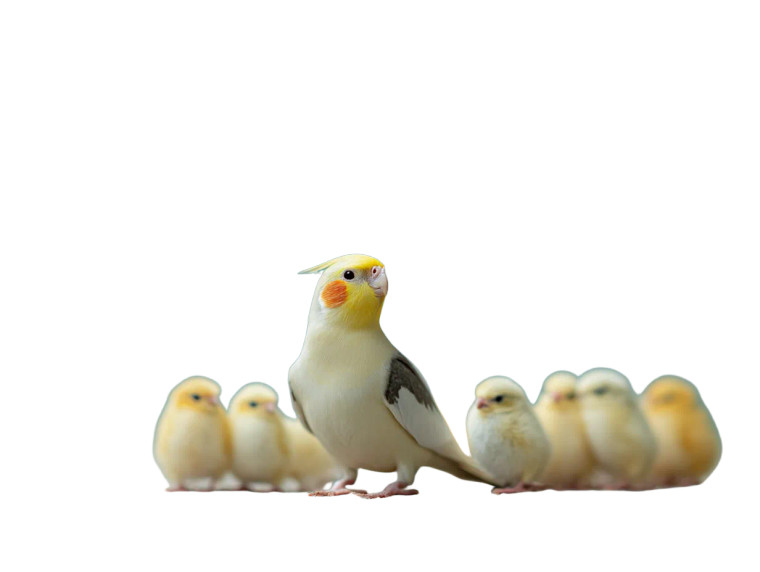 Cockatiel Family Portrait Vinyl Car Decal Sticker – Waterproof & UV-Resistant 8"