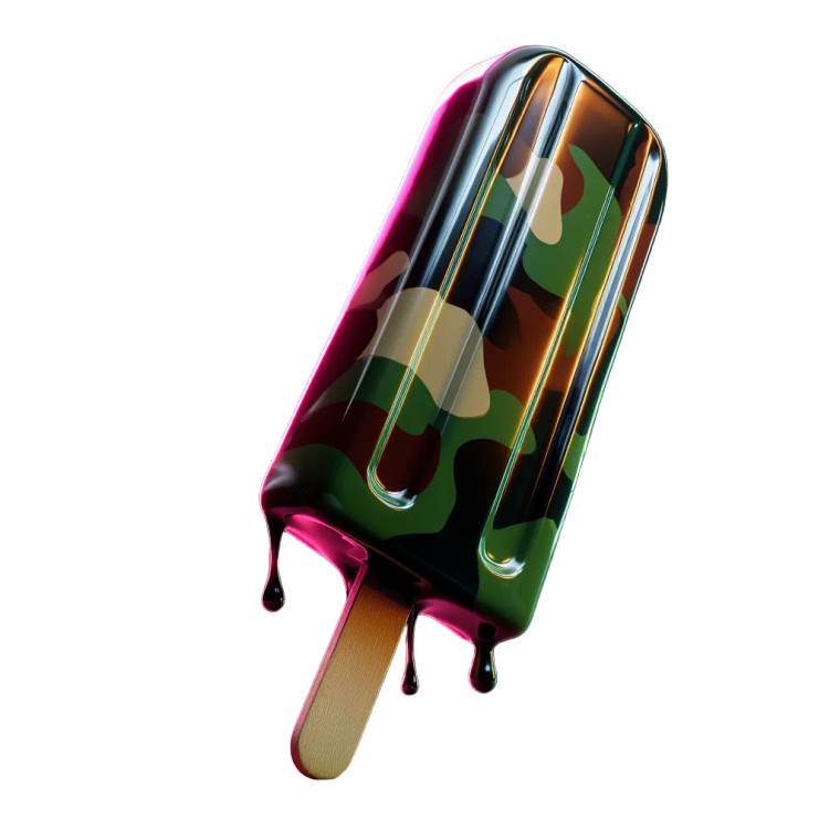 Camo Popsicle Vinyl Car Decal Sticker – Waterproof & UV-Resistant 8"