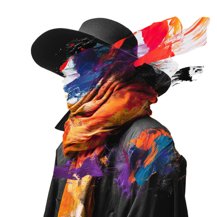 Abstract Painted Figure Vinyl Car Decal Sticker – Waterproof & UV-Resistant 8"