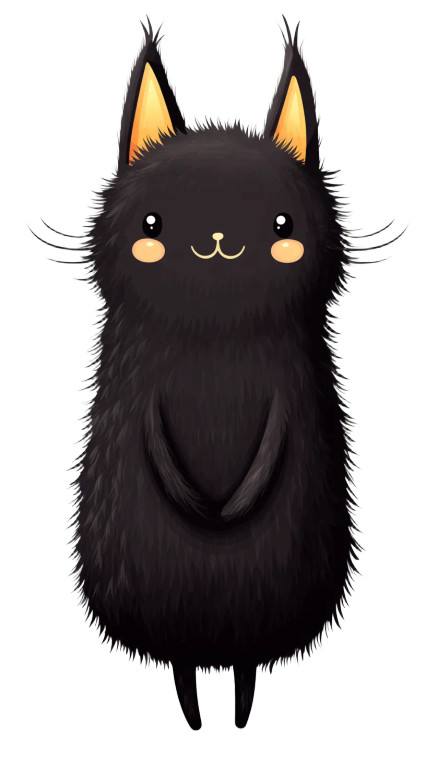 Cute Fluffy Kitty Vinyl Car Decal Sticker – Waterproof & UV-Resistant 8"