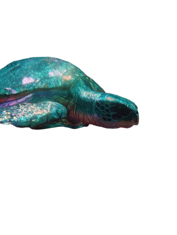 Iridescent Turtle Vinyl Car Decal Sticker – Waterproof & UV-Resistant 8"