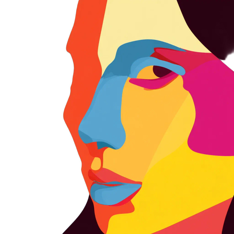 Abstract Portrait V3 Vinyl Car Decal Sticker – Waterproof & UV-Resistant 8"