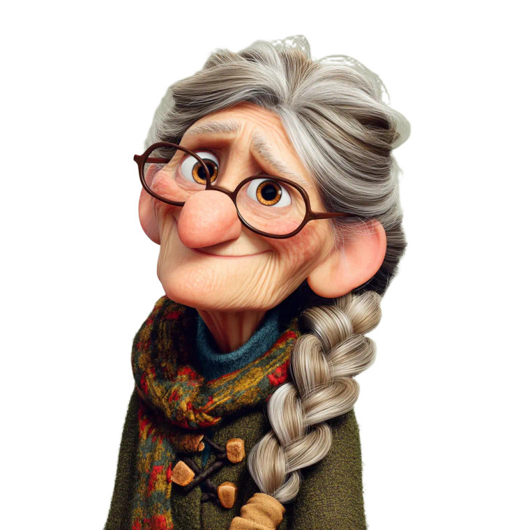 Happy Old Lady Vinyl Car Decal Sticker – Waterproof & UV-Resistant 8"