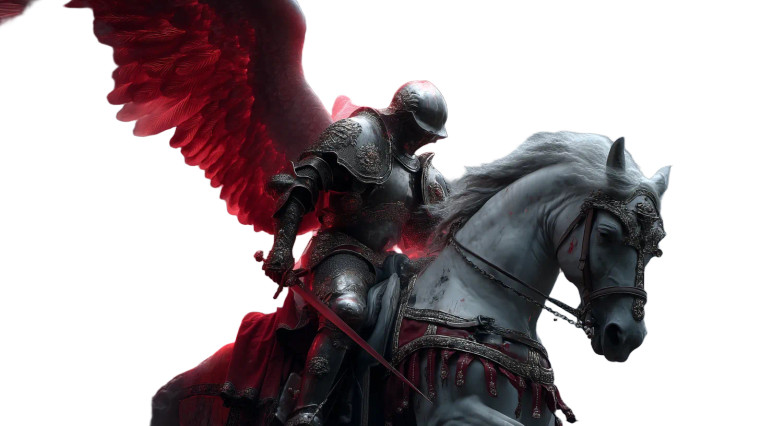 Archangel Defeats Devil Vinyl Car Decal Sticker – Waterproof & UV-Resistant 8"