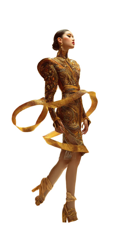 Golden Ribbon Serpent Vinyl Car Decal Sticker – Waterproof & UV-Resistant 8"