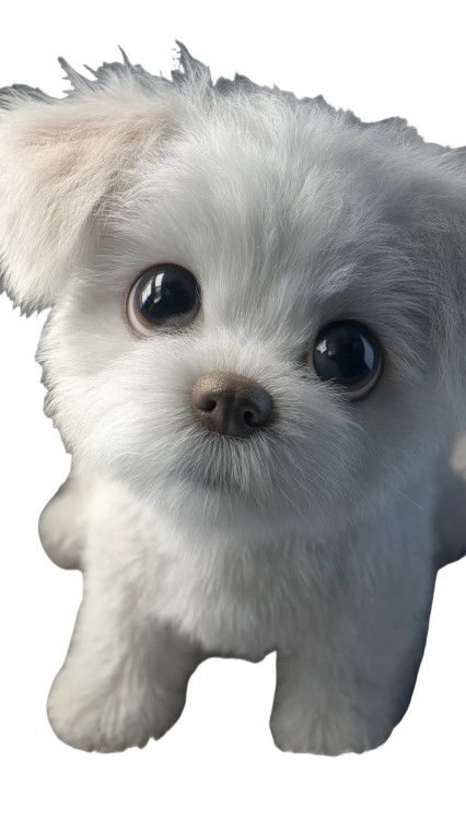 Cute Puppy Portrait V5 Vinyl Car Decal Sticker – Waterproof & UV-Resistant 8"