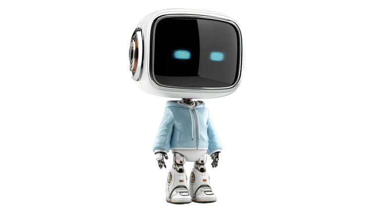 Retro-Futuristic Humanoid Robot V2 Vinyl Car Decal Sticker – Waterproof & UV-Resistant 8"