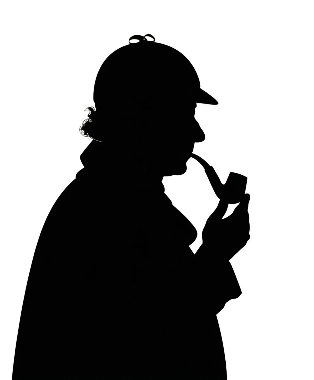 Sherlock Holmes Silhouette Vinyl Car Decal Sticker – Waterproof & UV-Resistant 8"