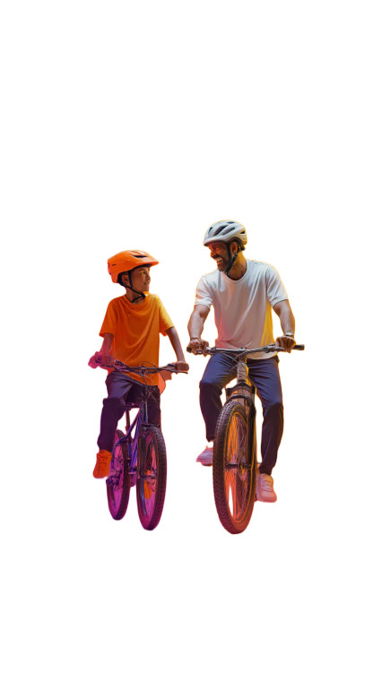 Arab Cycling Duo Vinyl Car Decal Sticker – Waterproof & UV-Resistant 8"