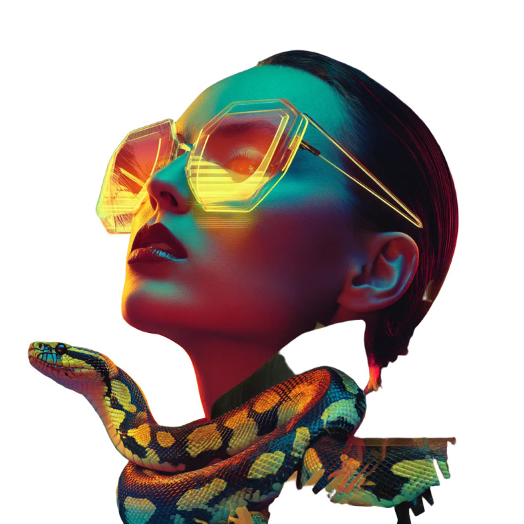 Retro-Futuristic Elegance Vinyl Car Decal Sticker – Waterproof & UV-Resistant 8"