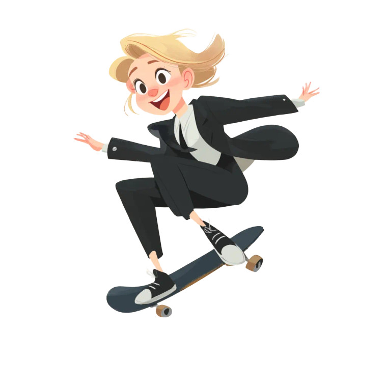 Skateboarding Businesswoman Vinyl Car Decal Sticker – Waterproof & UV-Resistant 8" Skateboarding Businesswoman Vinyl Car Decal Sticker – Waterproof & UV-Resistant 8"