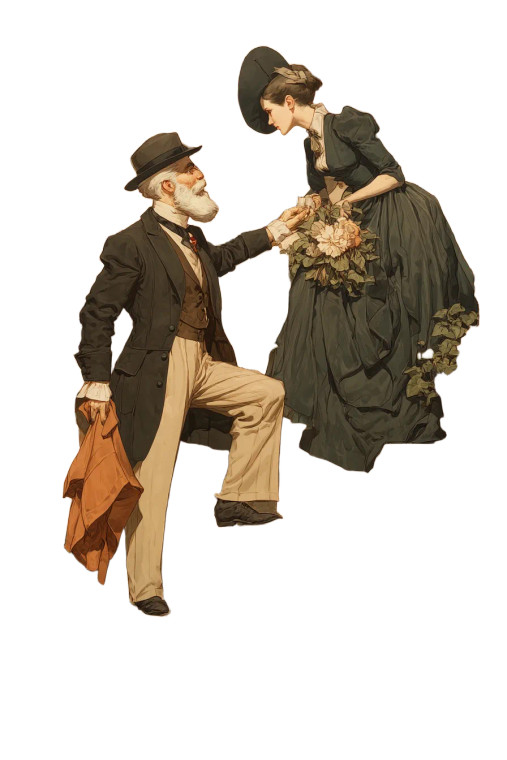 Romantic Staircase Encounter Vinyl Car Decal Sticker – Waterproof & UV-Resistant 8"