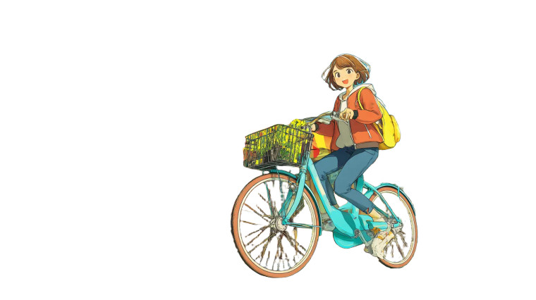 Joyful Cyclist V2 Vinyl Car Decal Sticker – Waterproof & UV-Resistant 8"