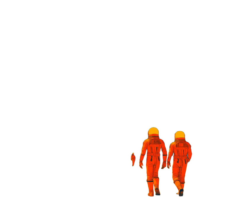 Mars Astronauts Work Vinyl Car Decal Sticker – Waterproof & UV-Resistant 8"