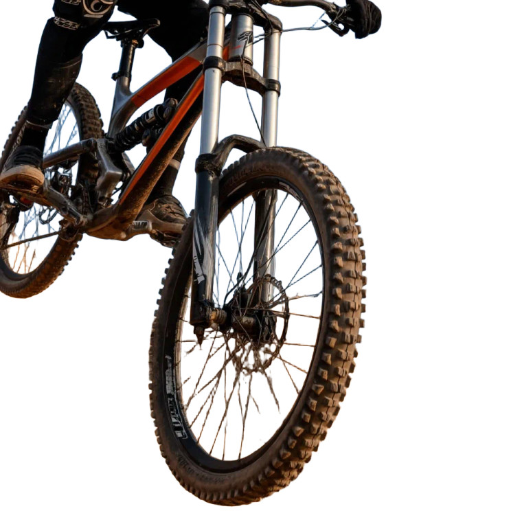 Man Jumping With Bike Vinyl Car Decal Sticker – Waterproof & UV-Resistant 8"