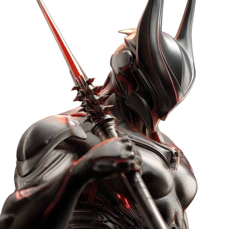 Futuristic Dark Knight Vinyl Car Decal Sticker – Waterproof & UV-Resistant 8"