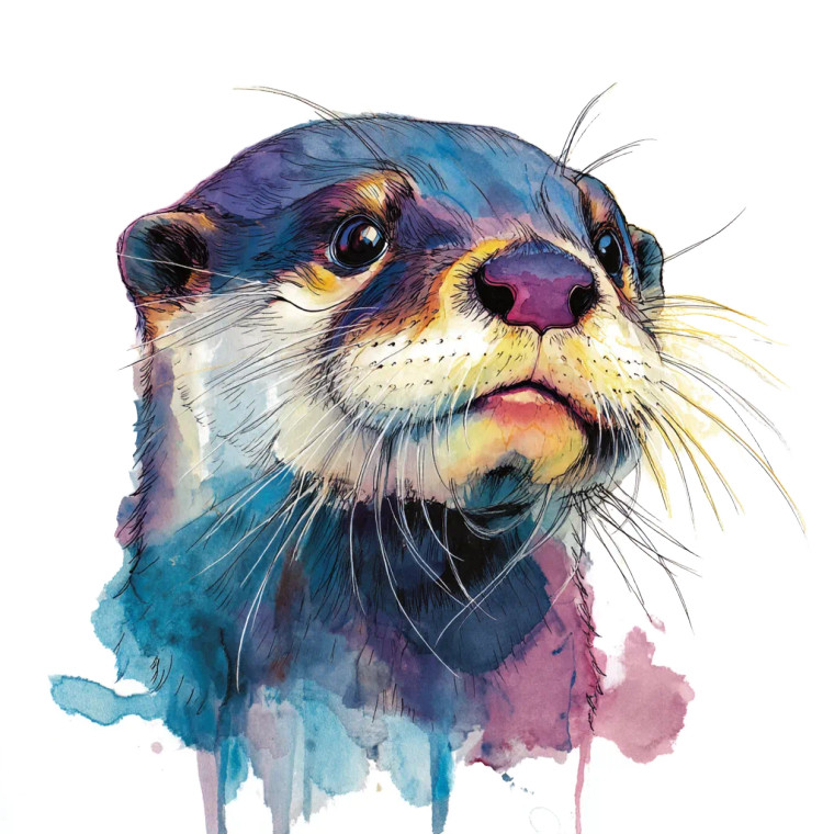 Baby Otter Tattoo Vinyl Car Decal Sticker – Waterproof & UV-Resistant 8"