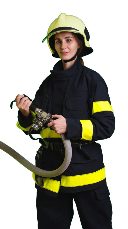 Firefighter Woman Vinyl Car Decal Sticker – Waterproof & UV-Resistant 8"