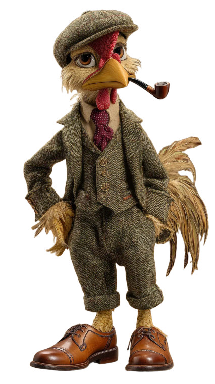 Dapper Rooster Gentleman Vinyl Car Decal Sticker – Waterproof & UV-Resistant 8"