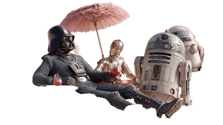 Darth Vader Relaxing V4 Vinyl Car Decal Sticker – Waterproof & UV-Resistant 8"