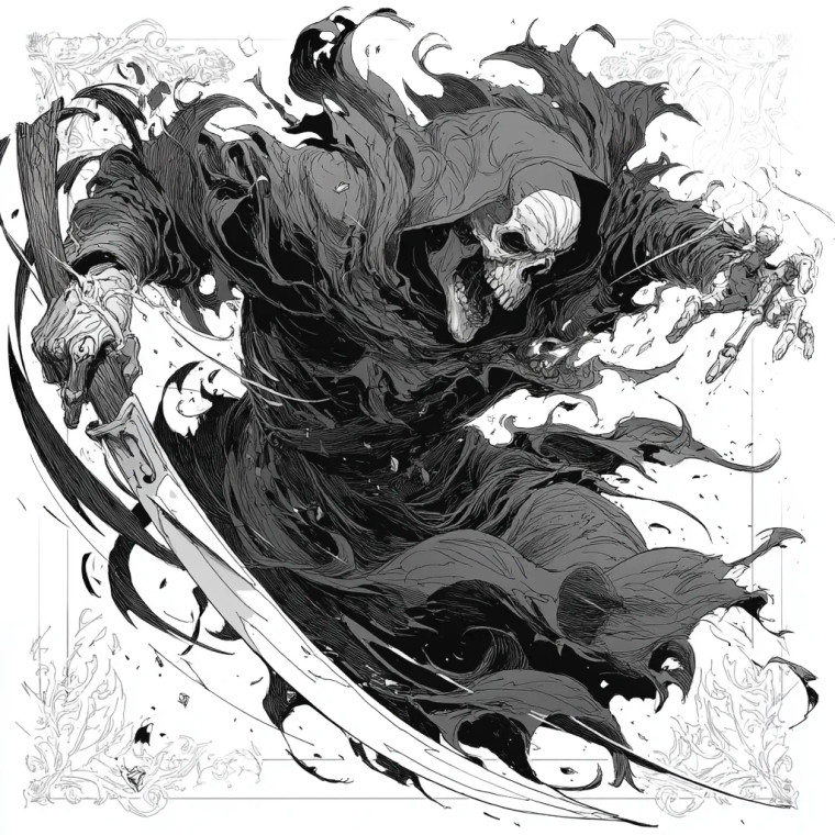 Dancing Grim Reaper V3 Vinyl Car Decal Sticker – Waterproof & UV-Resistant 8"