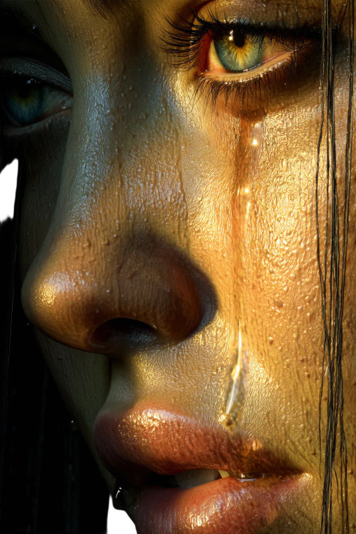 Crying Beauty Vinyl Car Decal Sticker – Waterproof & UV-Resistant 8"