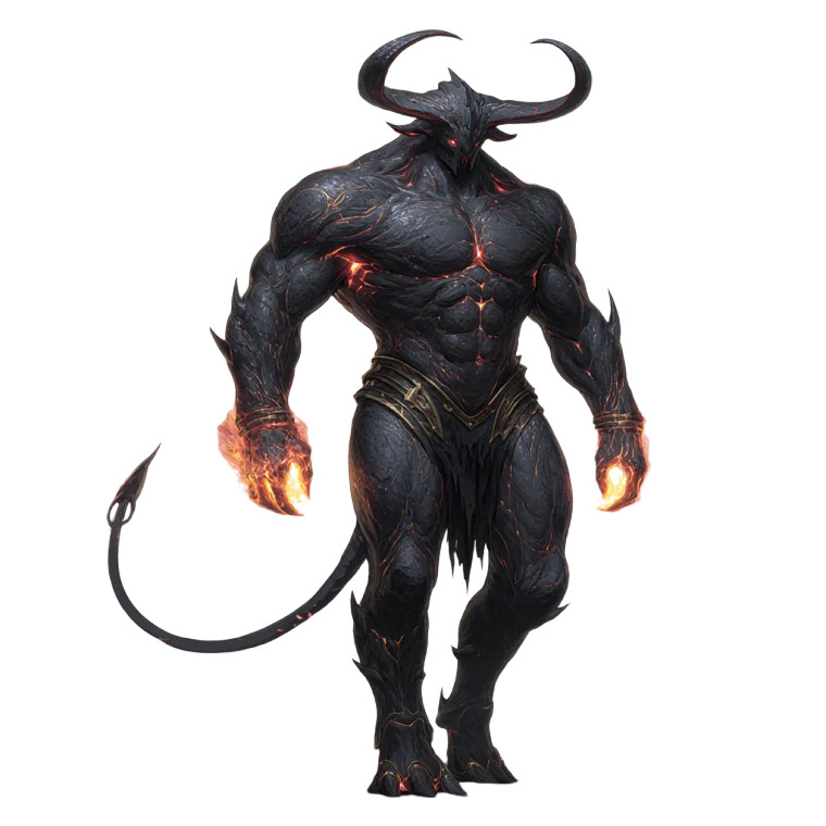 Fiery Demon Illustration Vinyl Car Decal Sticker – Waterproof & UV-Resistant 8"