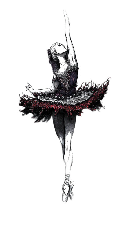 Giger Ballet Dancer Vinyl Car Decal Sticker – Waterproof & UV-Resistant 8"