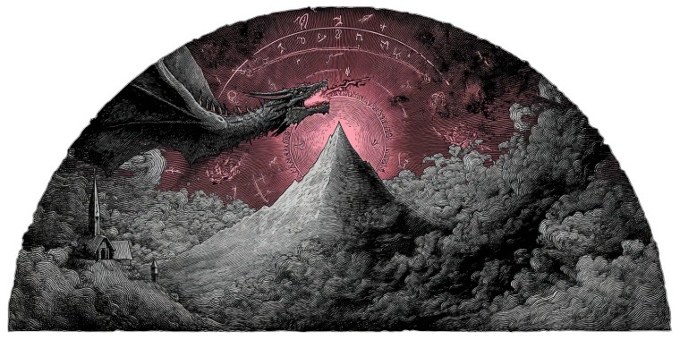 Dying Dragon Storm Vinyl Car Decal Sticker – Waterproof & UV-Resistant 8"