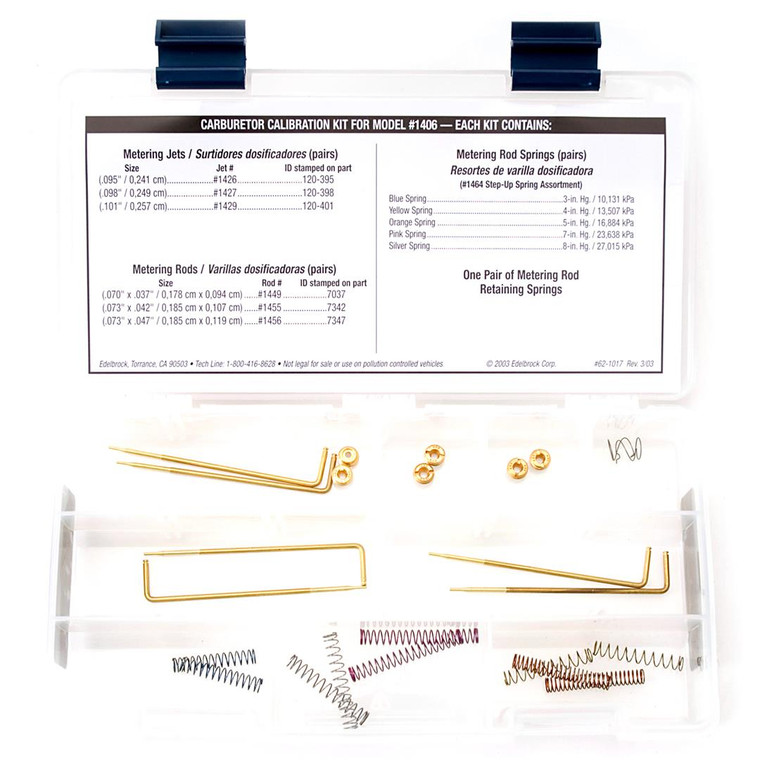 Boost Your Carburetor Performance with Edelbrock Tuning Kit | Complete Metering Rods, Jets, and More